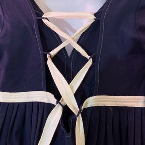Navy blue cotton and spandex dress